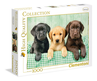 Clementoni – Puzzle – 1000 Teile – drei Labradore – Puzzle für Erwachsene – hochwertige Sammlung