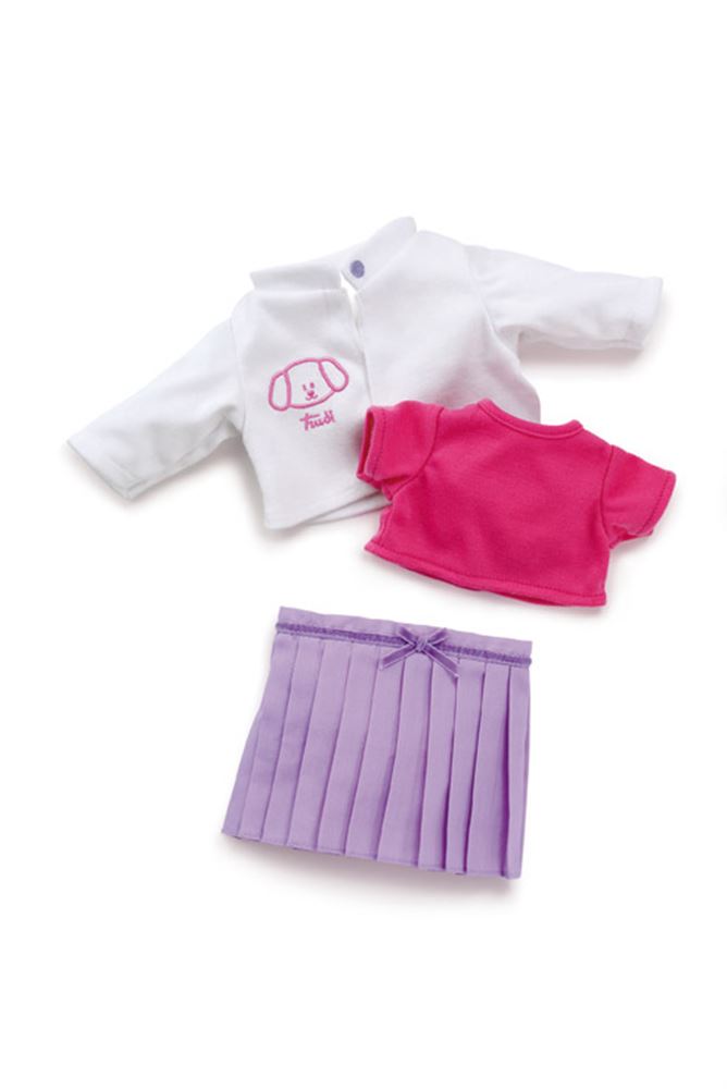Trudi-Kleidung 30 cm. Lila Rock-Set