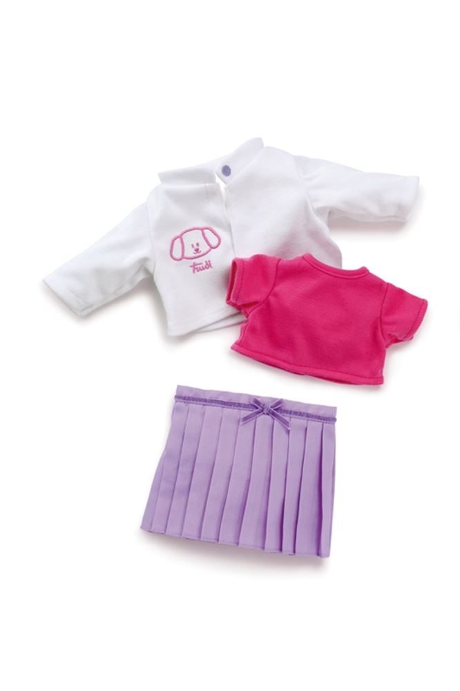 Trudi-Kleidung 36 cm. Lila Rock-Set