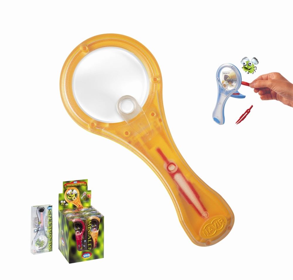 Navir Mega-Objektiv + Pinzette, Lupe. 6+