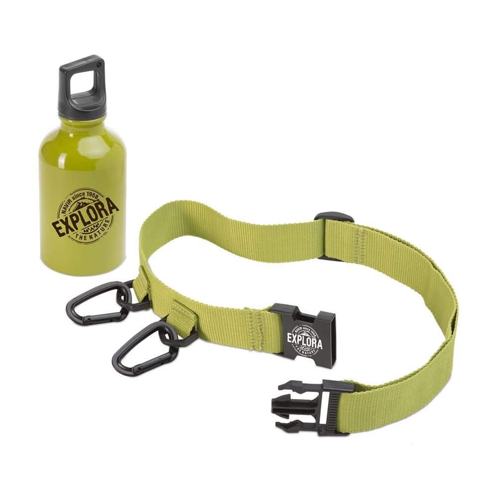 Navir Explora-Flasche und Riemen. 8+