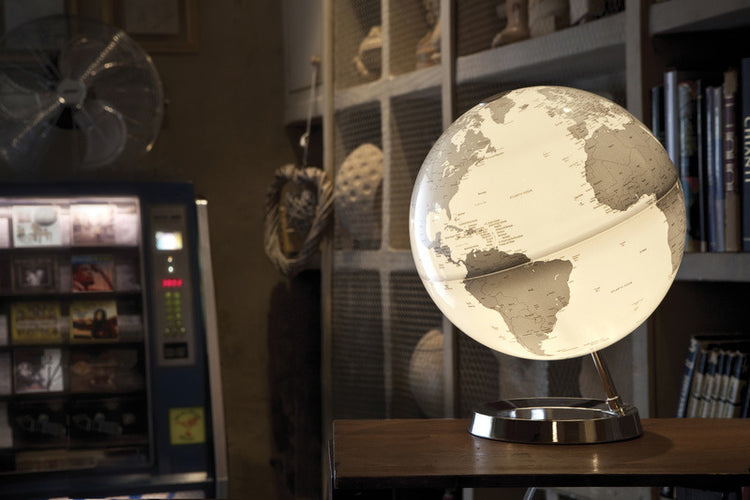 Atmosphäre Atmosphäre NR-0331F7NS-GB Globe Helles Chrom mit 30 cm Durchmesser Plastikfuß in Englisch