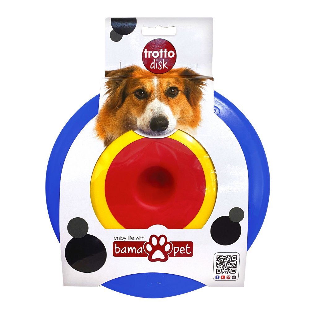 BAMA PET Trotto -Disk -Hundespielzeug 24,5x4,5 cm blau gelbrot