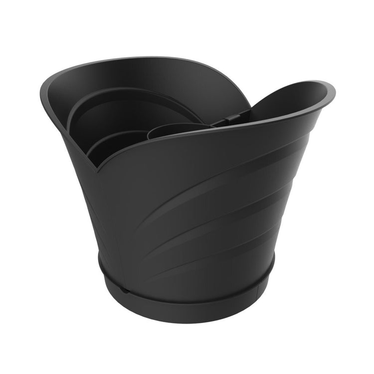Bama Tulipano Blumenpot 5L 34,5 x 19 x 30 cm 4 Stück Anthrazit