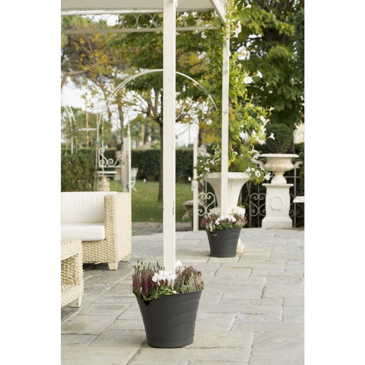 Bama Tulipano Blumenpot 5L 34,5 x 19 x 30 cm 4 Stück Anthrazit