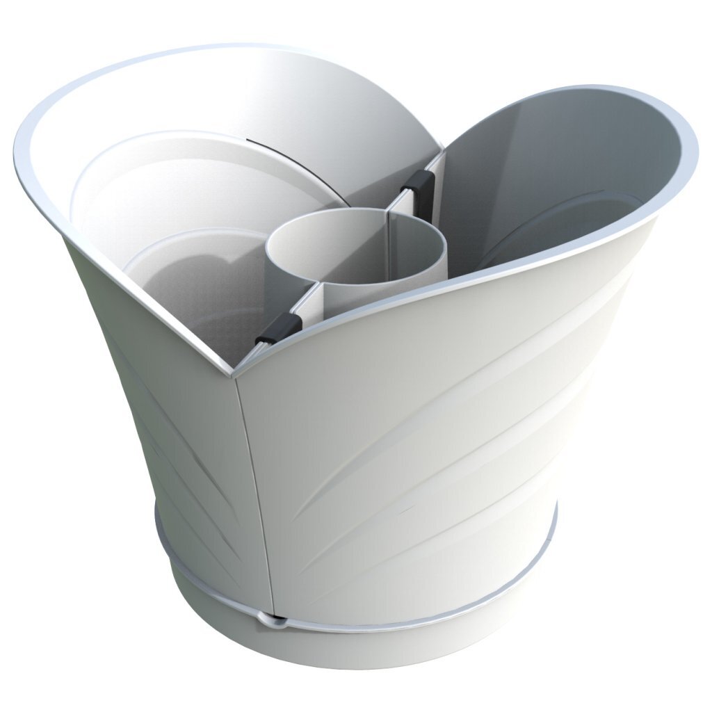 Bama Tulipano Blumenpot 5L 34,5 x 19 x 30 cm 4 Stück Weiß weiß