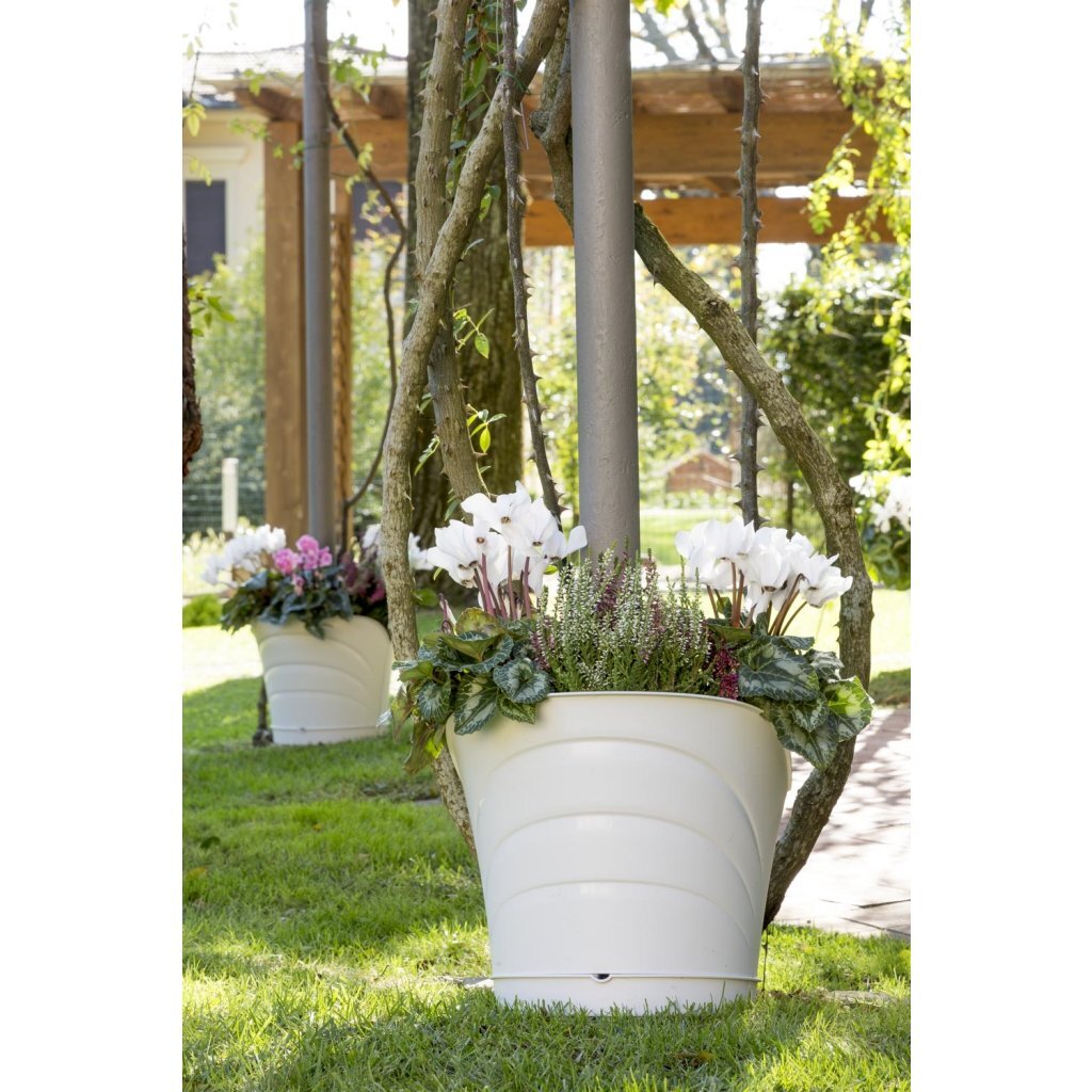 Bama Tulipano Blumenpot 5L 34,5 x 19 x 30 cm 4 Stück Weiß weiß