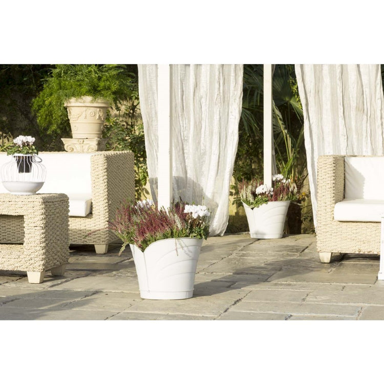 Bama Tulipano Blumenpot 5L 34,5 x 19 x 30 cm 4 Stück Weiß weiß
