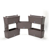Bama Brick Couberable Pflanzer 75L 59x23x27 cm 5 Anthrazitstücke