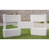 Bama Brick Couberable Pflanzer 75L 59x23x27 cm 5 Stück Weiß weiß