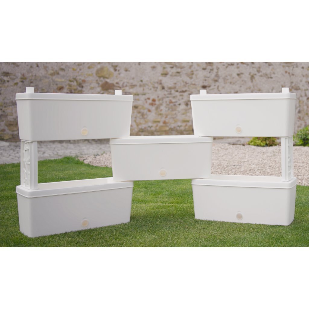 Bama Brick Couberable Pflanzer 75L 59x23x27 cm 5 Stück Weiß weiß