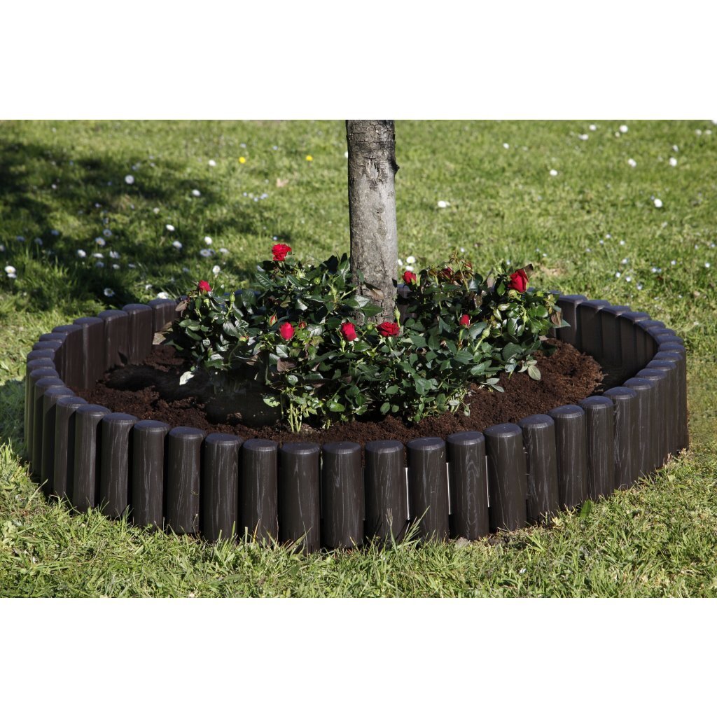 Bama Garden Modular Rand Imitation Holz 38,5 x 15 cm 6 Stücke Braun