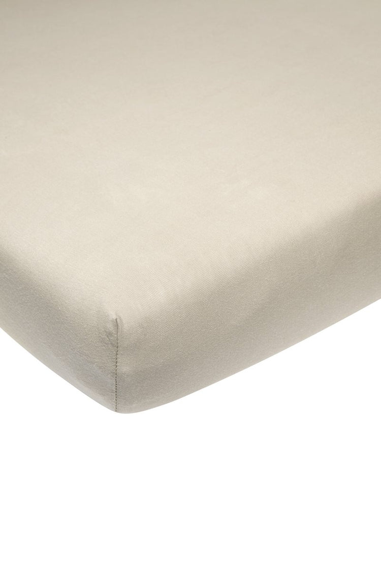 Meyco Baby Uni Spannbettlaken-Laufgittermatratze – Sand – 75 x 95 cm