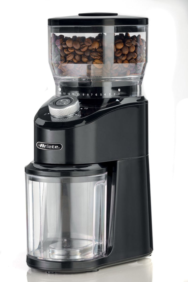 Ariete 3023 00 – elektrische Kaffeemühle – 200 Watt – bis zu 200 Gramm – 14 Mahlgradeinstellungen – Schwarz