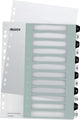 Leitz Wow Tab 1-12 Tabs, wiederverwendbar, A4-Format, Schwarzweiß
