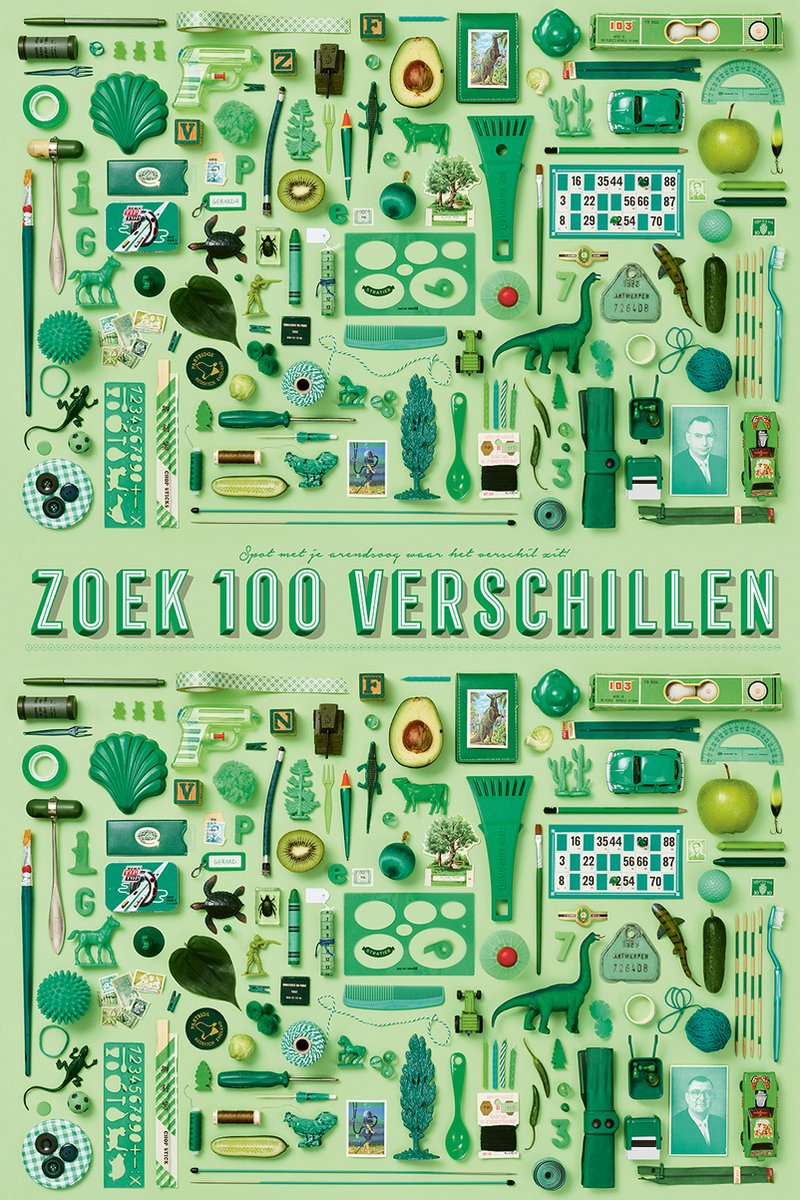 Stratier XL-Spielposter – Finde 100 Unterschiede (grün) – Spiel