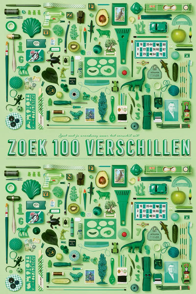 Stratier XL-Spielposter – Finde 100 Unterschiede (grün) – Spiel