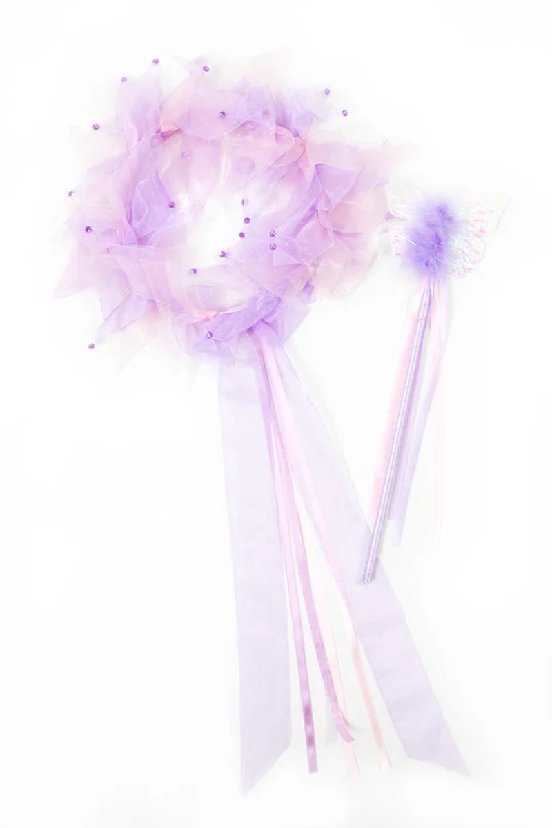 Kleine Abenteuer – lilafarbenes Feen-Halo-Zauberstab-Set