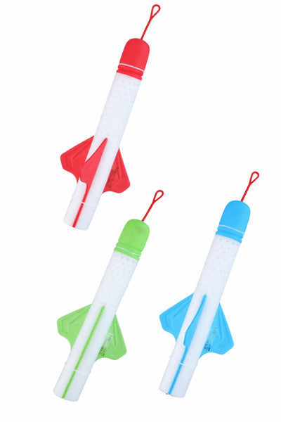 Eddy Toys Raketenwerfer – 37 cm – Raketenstart-Set mit Licht – manuelle Rakete zum Spielen im Freien – 1 zufällige Farbe
