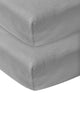 Meyco Baby Uni Spannbettlaken Beistellbett – 2er-Pack – Grau – 50 x 90 cm
