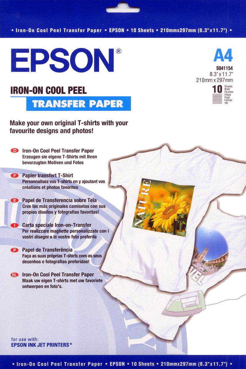Epson-Transferpapier zum Aufbügeln – A4 – 10 Blatt