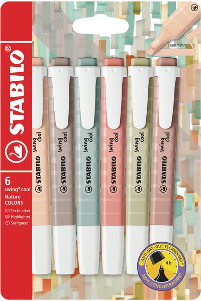 Stabilo Swing Cool Naturecolors Textmarker - 6 Stk.