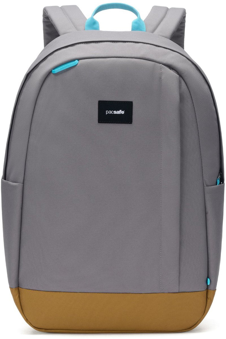 Pacsafe Go Rucksack – 25 l – Laptop 16 Zoll – RFID – recycelt – Diebstahlschutz – grau