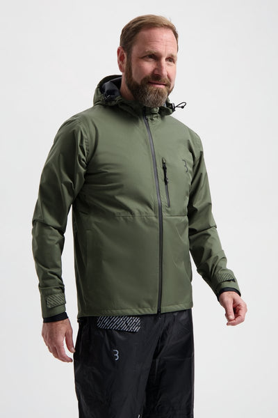 Bbb Cycling Rainshield Explorer Fahrradjacke – wasserabweisende Fahrradjacke Herren Damen – Pendler-Fahrradjacke – Olivgrün – Größe L – BBW-450