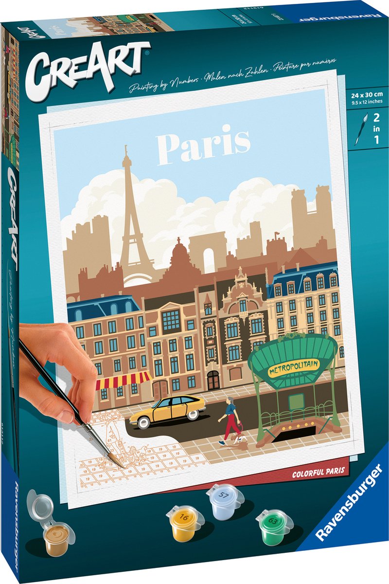 Ravensburger Kreart Painting nach Nummer farbenfrohe Paris