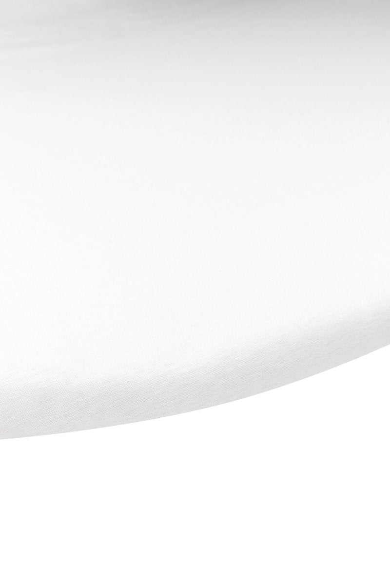 Meyco Baby Uni Spannbettlaken Laufstallmatratze – weiß – rund 90 95 cm