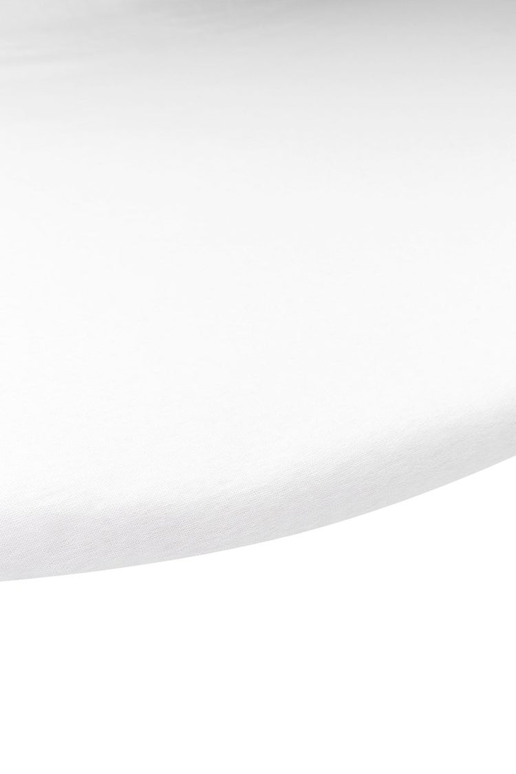 Meyco Baby Uni Spannbettlaken Laufstallmatratze – weiß – rund 90 95 cm