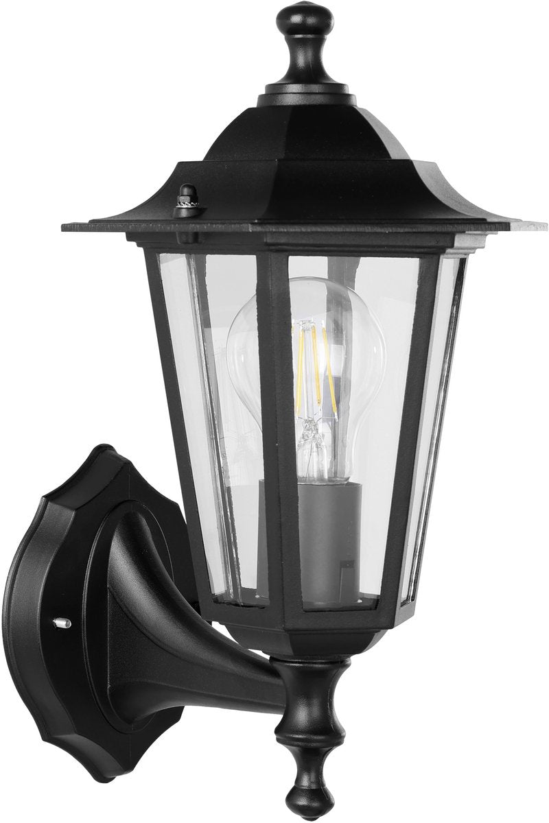 Eglo Laterna 4 Wandleuchte - für den Außenbereich - 1 Licht - Schwarz - Klar