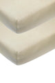 Meyco Baby Uni Spannbettlaken – 2er-Pack – Sand – 60 x 120 cm