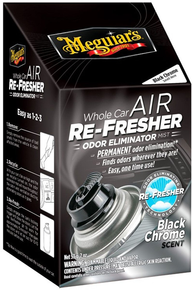 Meguiars Lufterfrischer – Auto-Lufterfrischer aus schwarzem Chrom – 59 ml