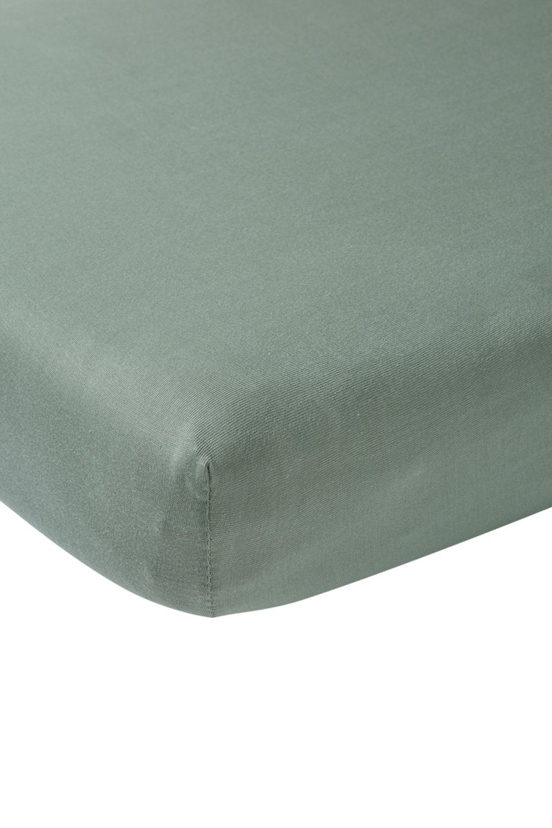 Meyco Baby Uni Spannbettlaken – Steingrün – 60 x 120 cm
