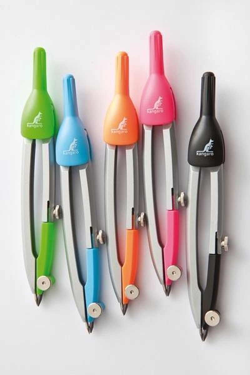 Kangaro-Schulpasser – Metall – 12 cm – verschiedene Farben – 1 Stück – k-3510-ple