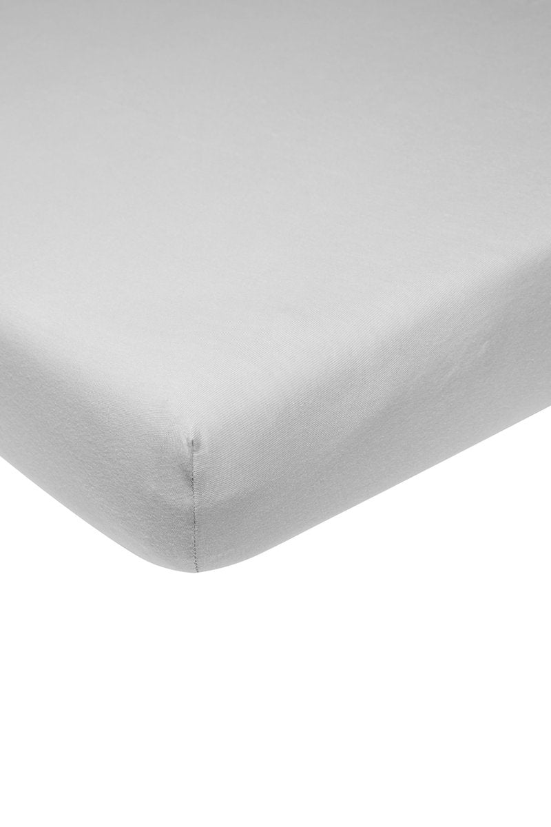 Meyco Baby Uni Spannbetttuch Juniorbett – Hellgrau – 70x140 150cm