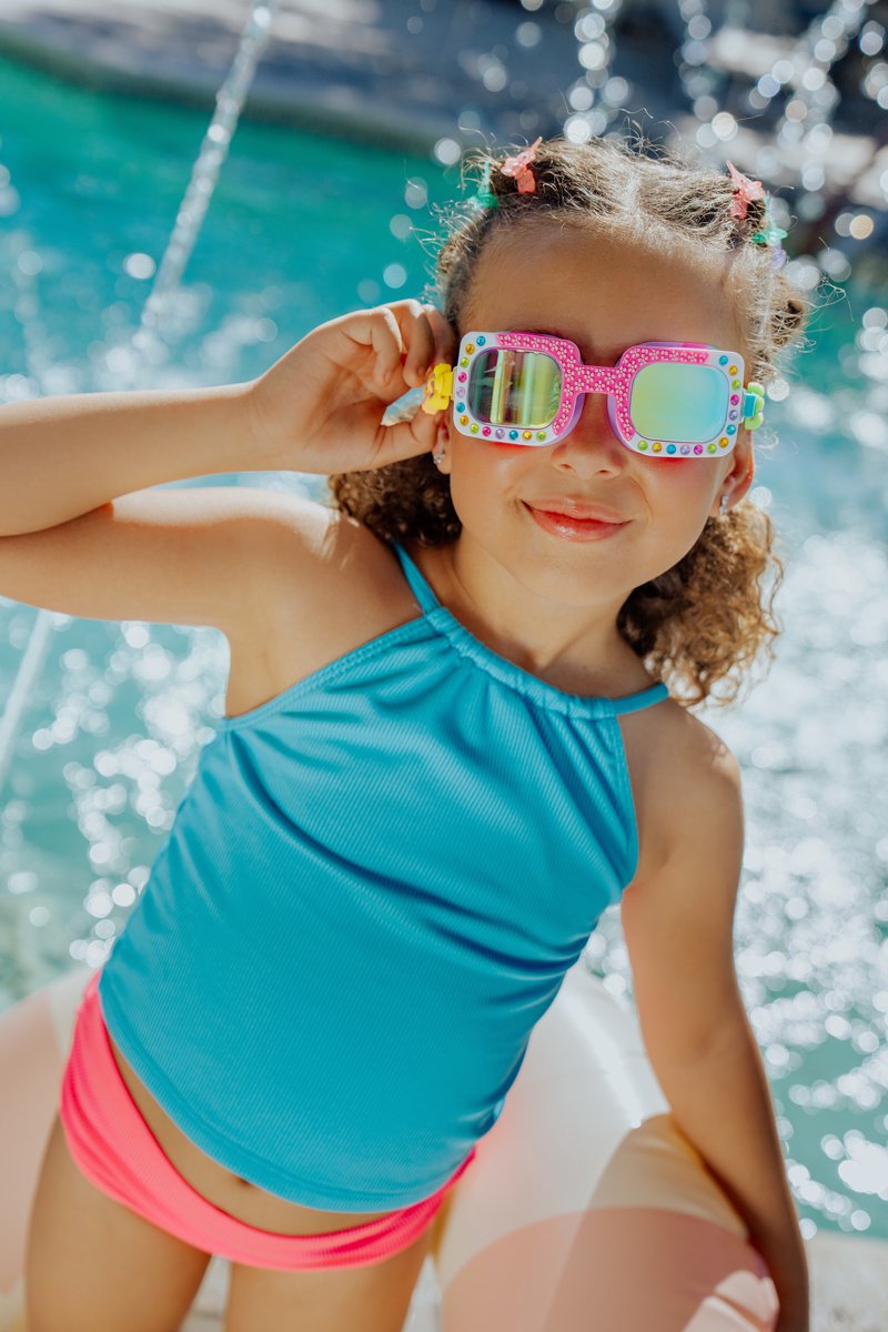 Bling2o Schwimmbrille Kinder – Pretty Girl Poppy – Taucherbrille – Antibeschlag – UV-Schutz – mehrfarbig