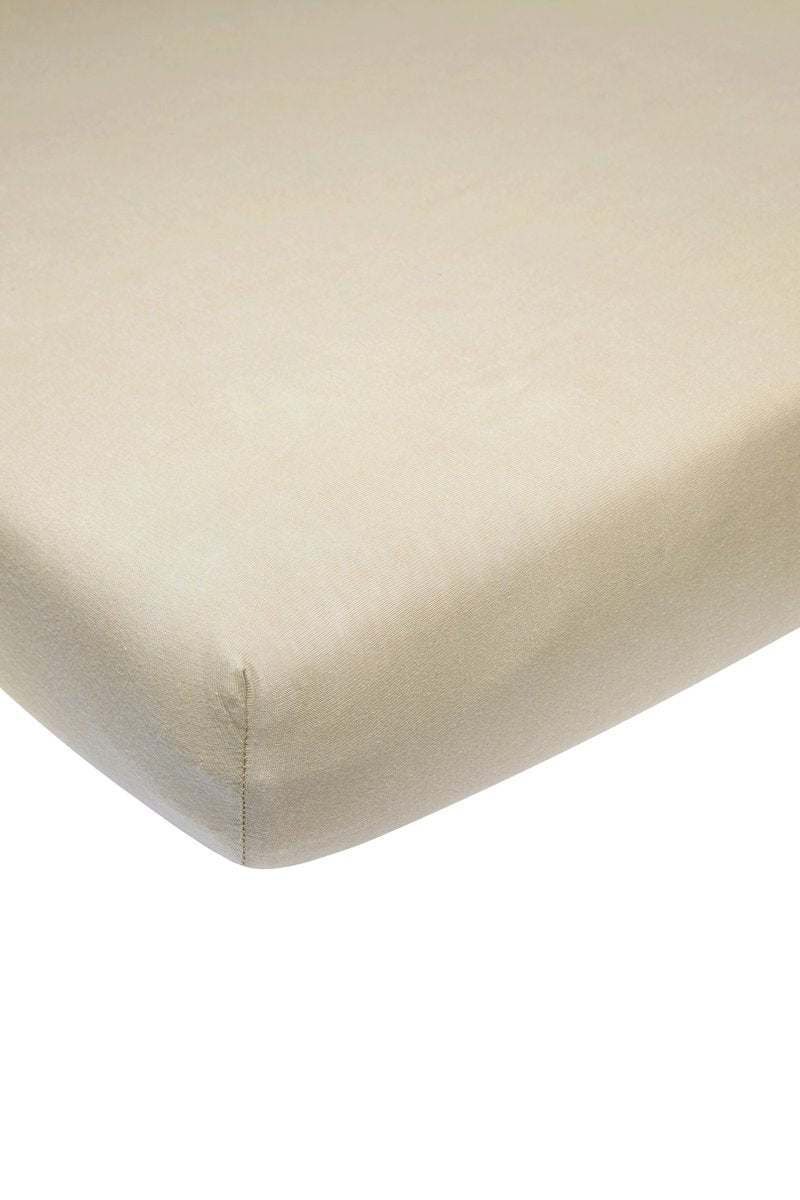 Meyco Baby Uni Spannbetttuch Juniorbett – Sand – 70x140 150cm