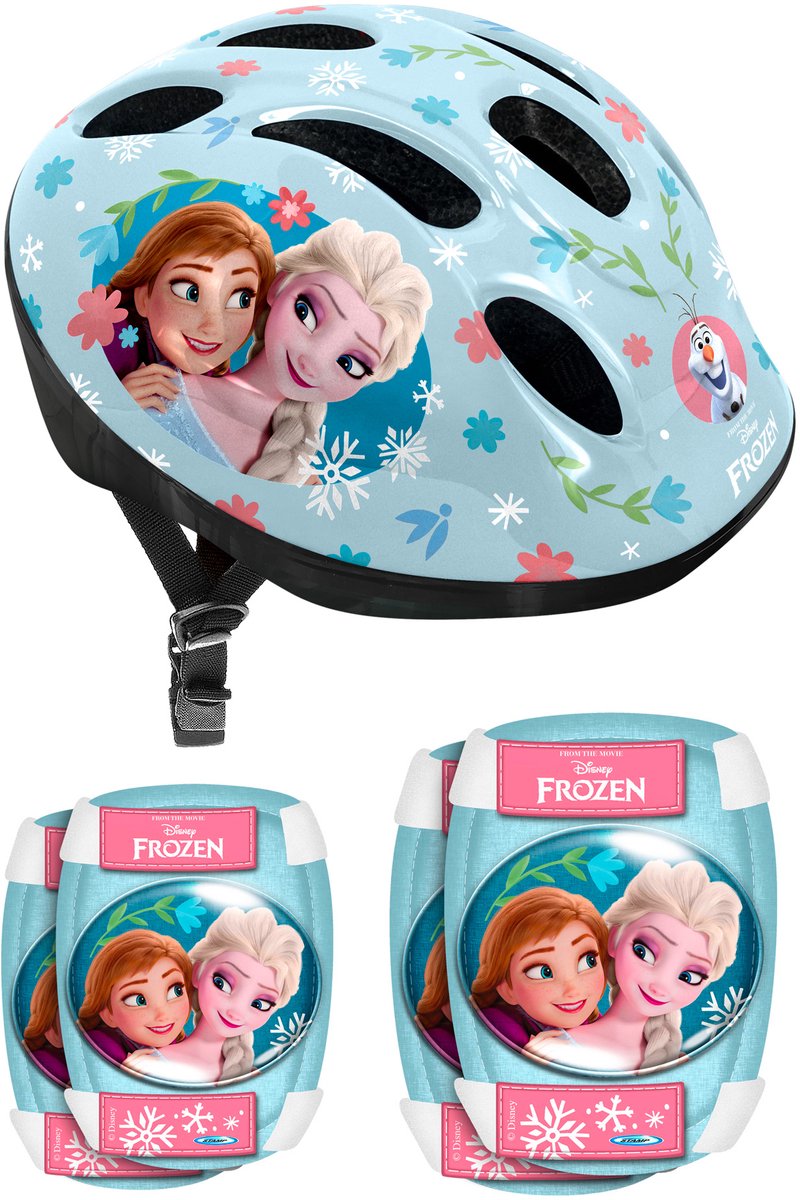 Stempel Disney Kinderhelm mit Polstern Frozen Girls blau 5-teilig