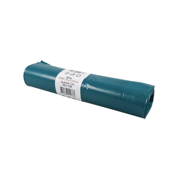 Powersterko Abfallbeutel LDPE blau 90x110cm 70my (1 Rolle à 10 Stück)