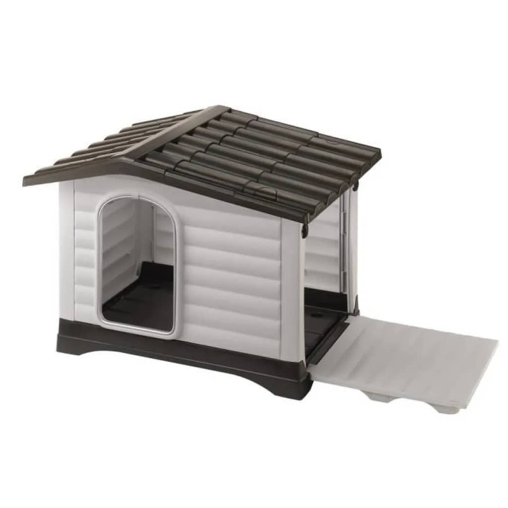 Ferplast Doghok Villa 90 88x72x65 cm Grau 87255099