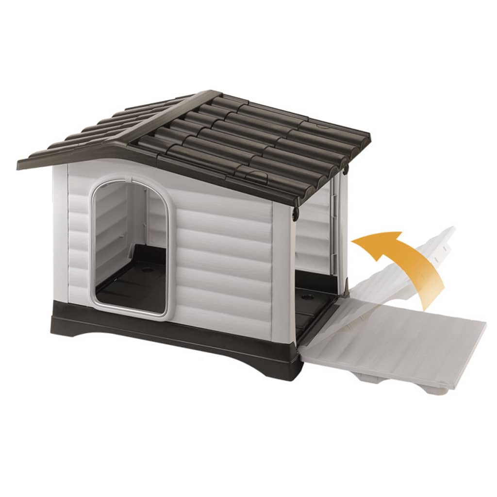 Ferplast Doghok Villa 90 88x72x65 cm Grau 87255099