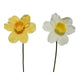 Decoris Kunstblume Narzisse h39cm gelb weiß 2 sort