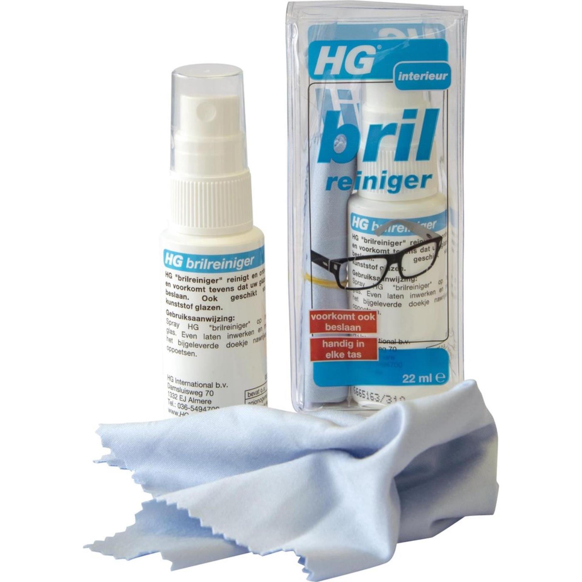 Hg Brillenreiniger 22ml inklusive Tuch