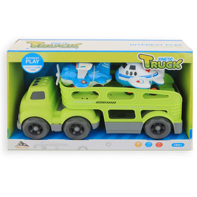 Jonotoys kinetischer Lkw mit 2 Flugzeugen