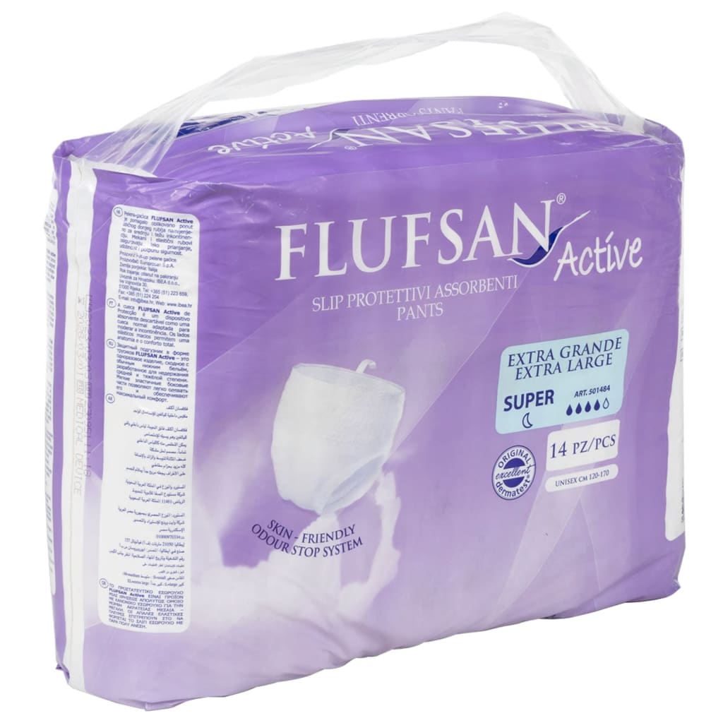 Vidaxl Flufsan Inkontinenzhose für Erwachsene 14 St. Größe XL