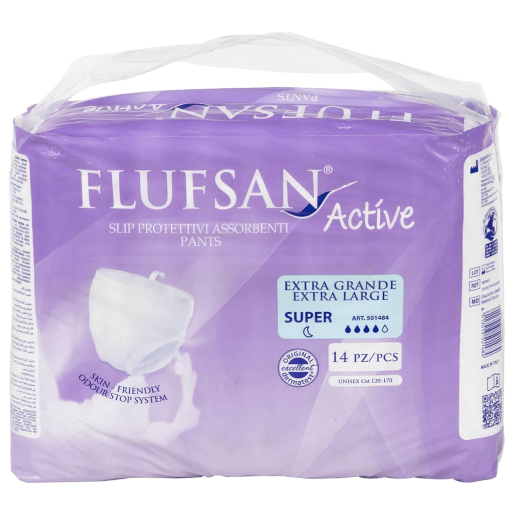 Vidaxl Flufsan Inkontinenzhose für Erwachsene 14 St. Größe XL