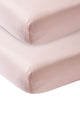Meyco Baby Uni Spannbettlaken für Juniorbetten – 2er-Pack – zartrosa – 70 x 140 x 150 cm