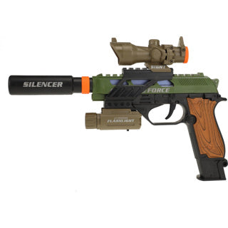 Toi-Toys Alfafox-Waffe militärisch mit Licht, Klang und Taschenlampe